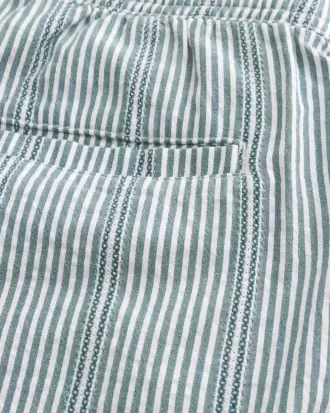 Above-the-Knee Seersucker Shorts