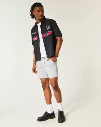 Above-the-Knee Twill Pull-On Shorts