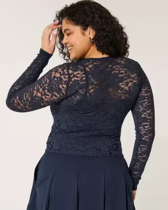 All-Over Lace Crew Top