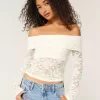 All-Over Lace Off-the-Shoulder Top All-Over Lace Off-the-Shoulder Top