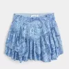Asymmetrical Hem Tiered Mini Skort Asymmetrical Hem Tiered Mini Skort