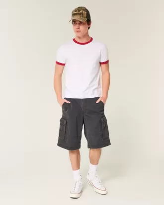 At-the-Knee Baggy Cargo Shorts