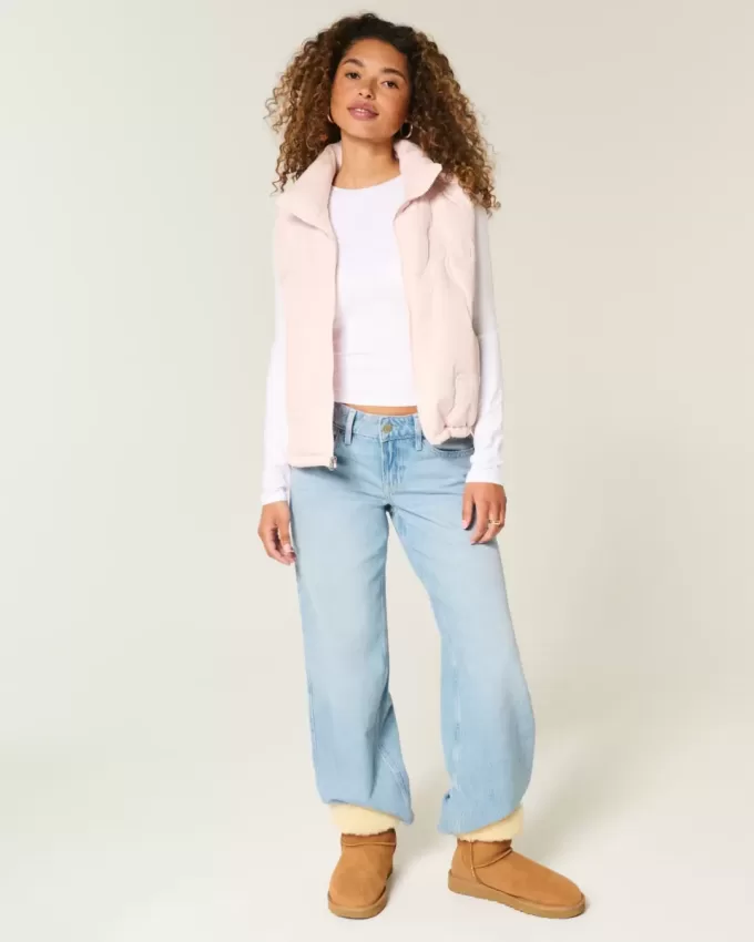 Bow Pattern Puffer Vest