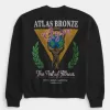 Boxy Atlas Bronze Gym Graphic Crew Sweatshirt Boxy Atlas Bronze Gym Graphic Crew Sweatshirt