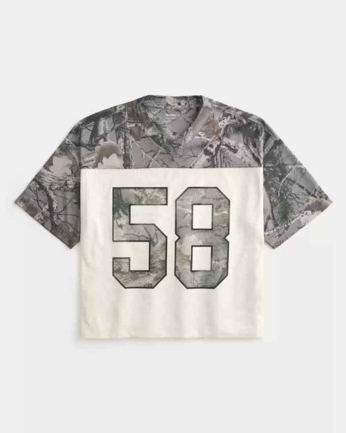 Boxy Crop Camo Jersey