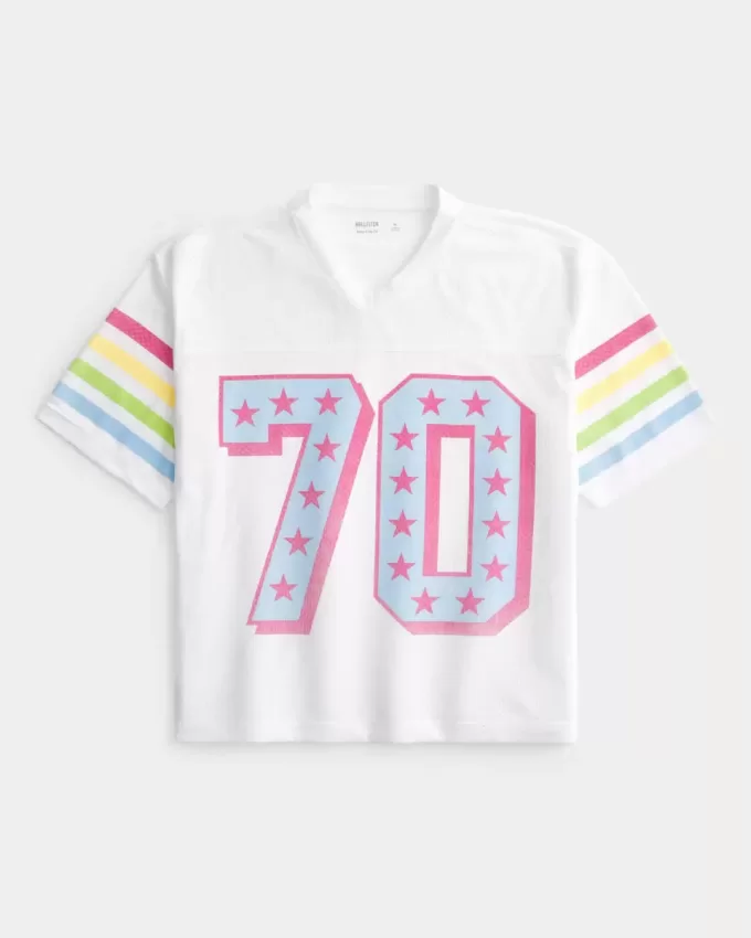 Boxy Crop Number Graphic Jersey