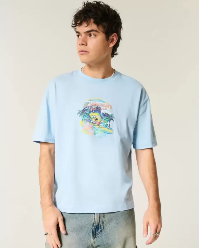 Boxy Crop SpongeBob SquarePants Graphic Tee