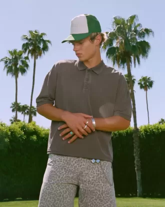 Boxy Crop Washed Polo