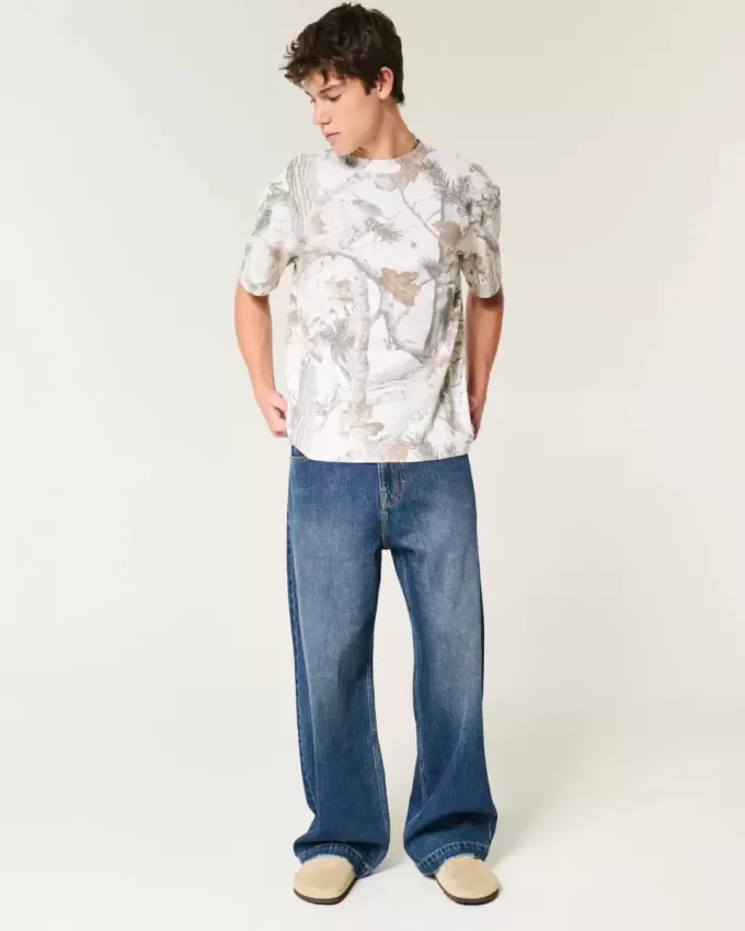 Boxy Heavyweight Camo Crew T-Shirt Boxy Heavyweight Camo Crew T-Shirt