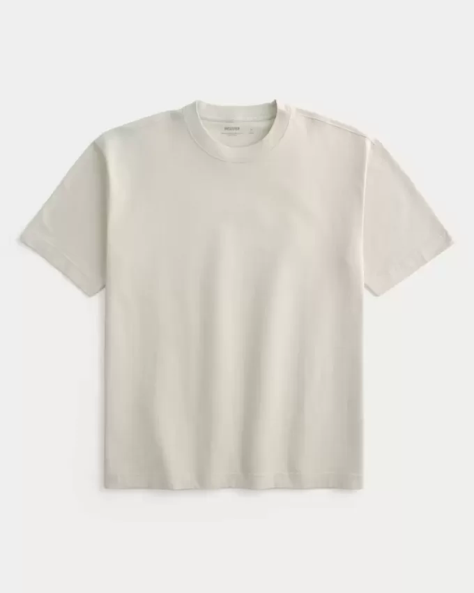 Boxy Heavyweight Cotton Crew T-Shirt