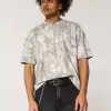 Boxy Heavyweight Crop Camo Crew T-Shirt