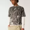 Boxy Heavyweight Crop Camo Crew T-Shirt Boxy Heavyweight Crop Camo Crew T-Shirt