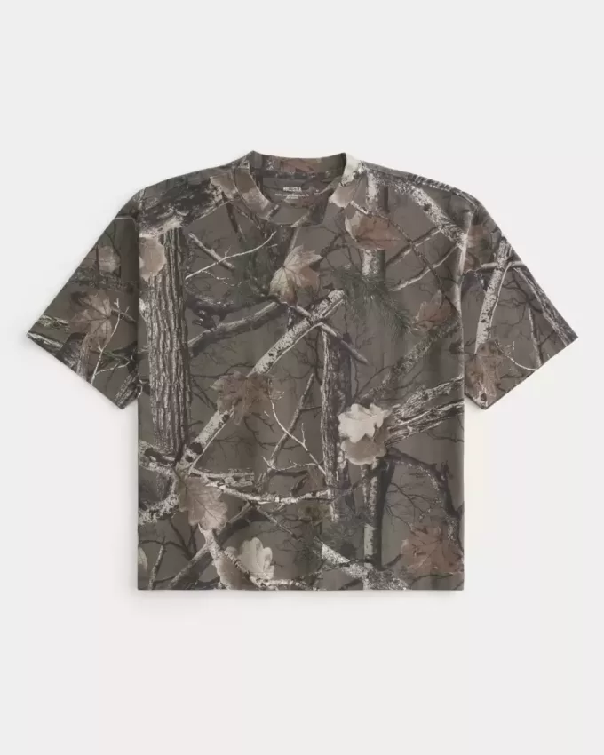 Boxy Heavyweight Crop Camo Crew T-Shirt Boxy Heavyweight Crop Camo Crew T-Shirt