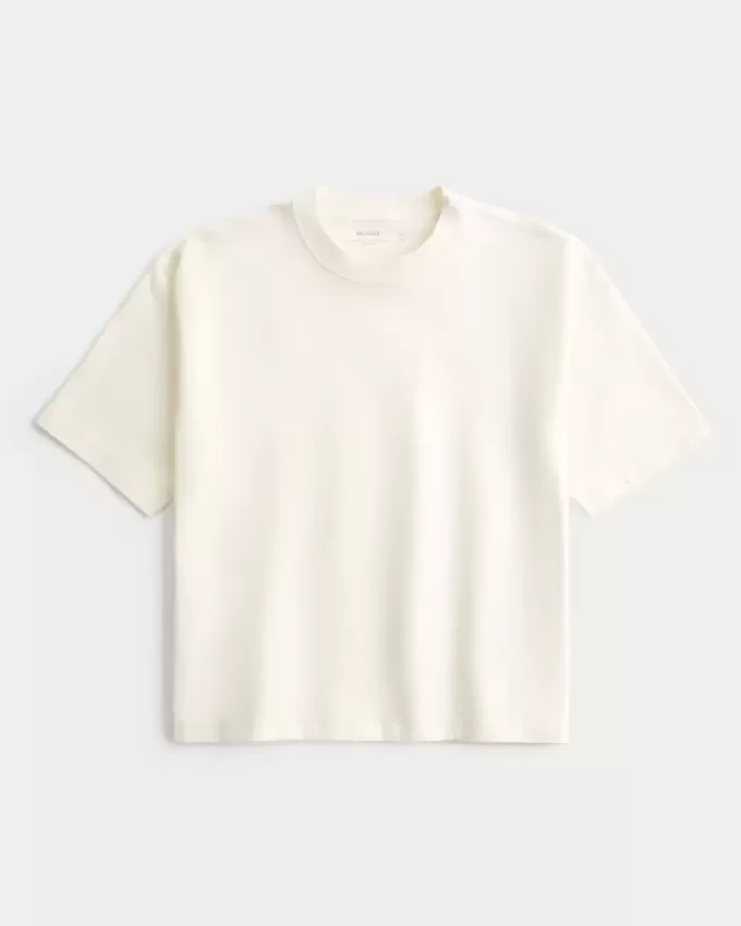 Boxy Heavyweight Crop Crew T-Shirt