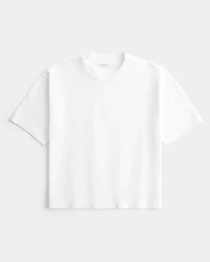 Boxy Heavyweight Crop Crew T-Shirt