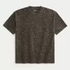 Boxy Heavyweight Leopard Print Cotton Crew T-Shirt Boxy Heavyweight Leopard Print Cotton Crew T-Shirt