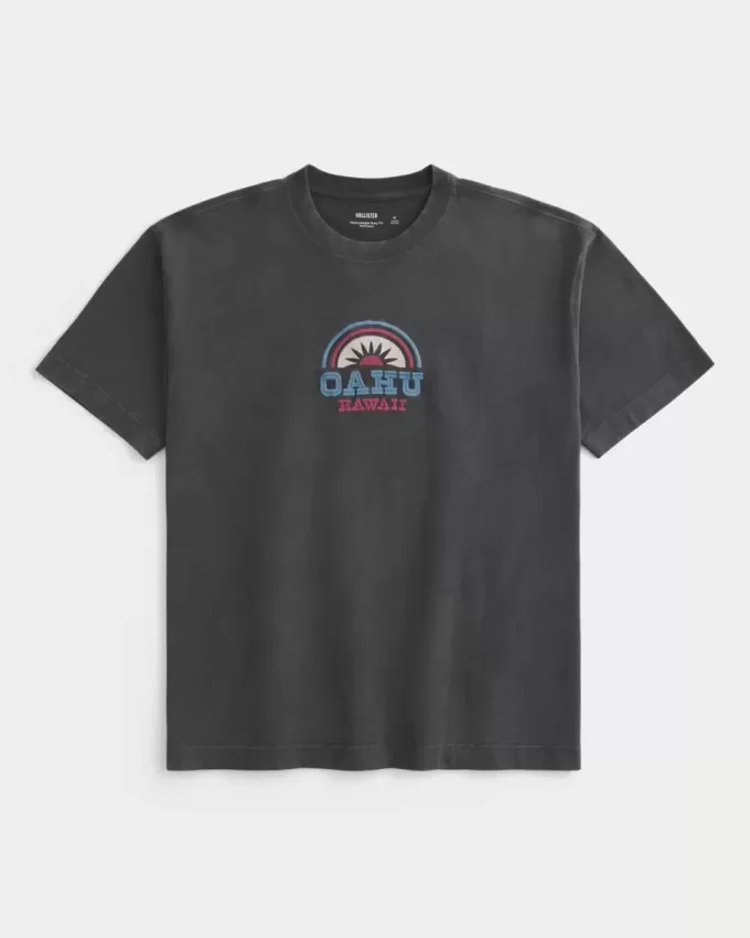 Boxy Heavyweight Oahu Graphic Tee