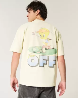 Boxy Heavyweight Tweety Golf Graphic Tee