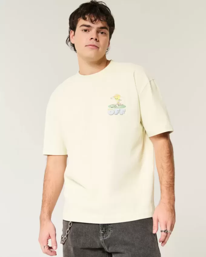 Boxy Heavyweight Tweety Golf Graphic Tee Boxy Heavyweight Tweety Golf Graphic Tee