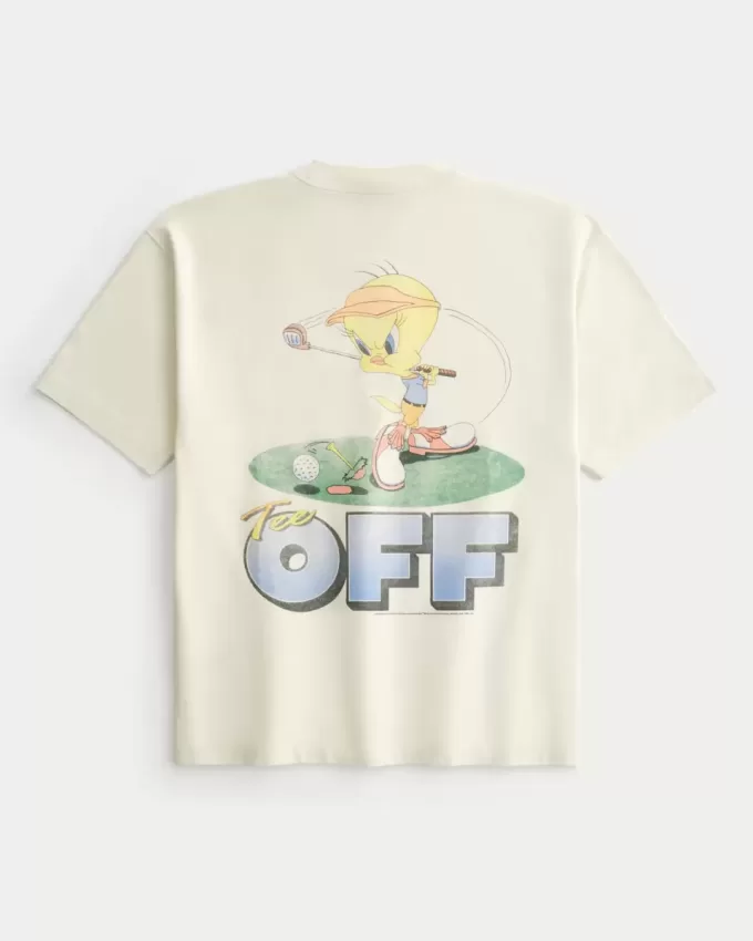 Boxy Heavyweight Tweety Golf Graphic Tee Boxy Heavyweight Tweety Golf Graphic Tee
