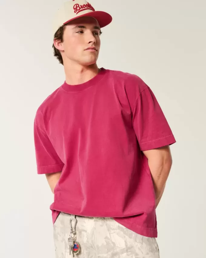 Boxy Heavyweight Washed Crew T-Shirt