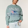 Boxy LA Finals Tennis Graphic Crew Sweatshirt Boxy LA Finals Tennis Graphic Crew Sweatshirt