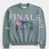 Boxy LA Finals Tennis Graphic Crew Sweatshirt Boxy LA Finals Tennis Graphic Crew Sweatshirt