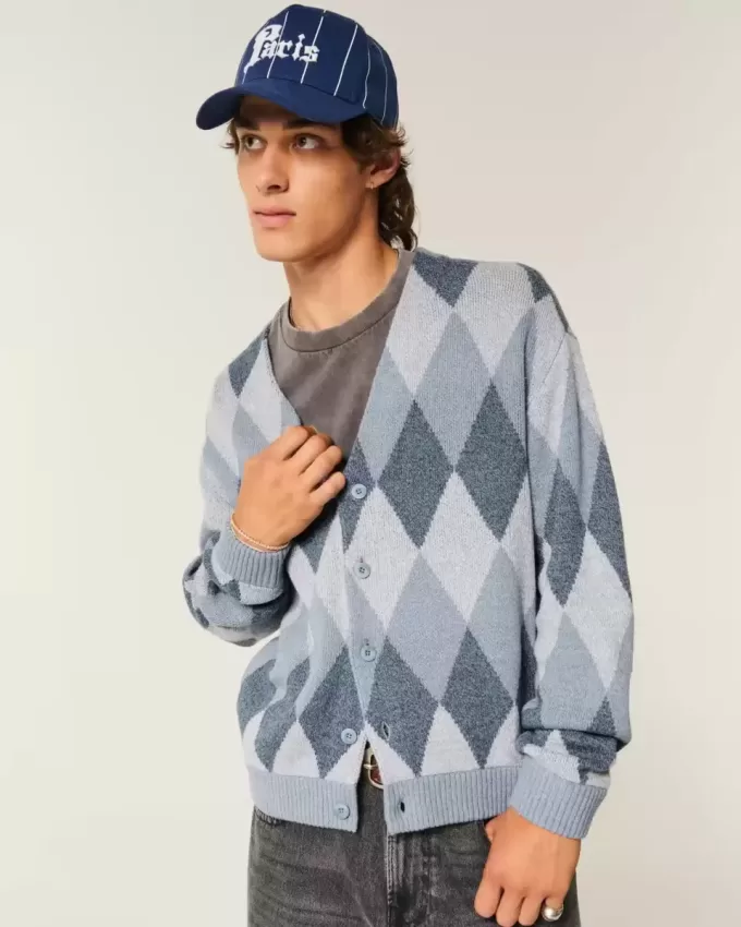 Boxy Pattern Cardigan