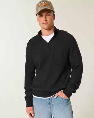 Boxy Quarter-Zip Sweater