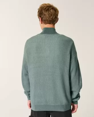 Boxy Quarter-Zip Sweater