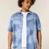 Boxy Short-Sleeve Pocket Shirt