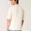 Boxy Short-Sleeve Sweater Polo