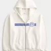Boxy Volkswagen Racing Graphic Zip-Up Hoodie