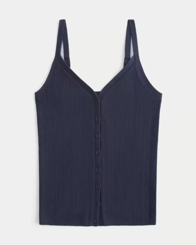 Button-Through Sweater Tank