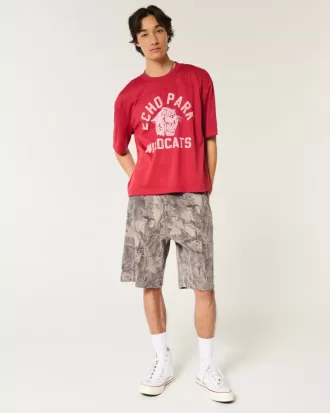 Camo Baggy Denim Painter Shorts