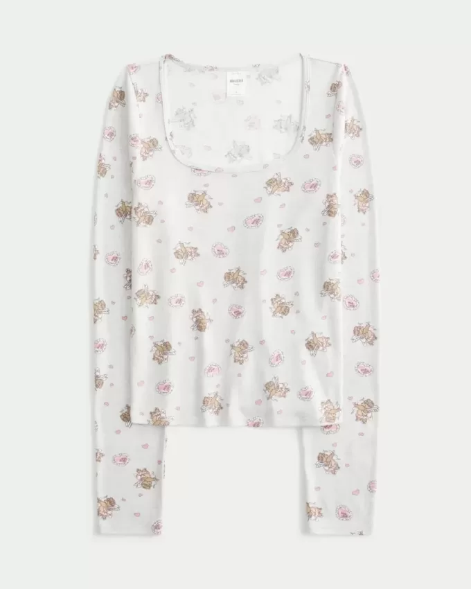 Cozy Bear Pattern Pajama Top Cozy Bear Pattern Pajama Top