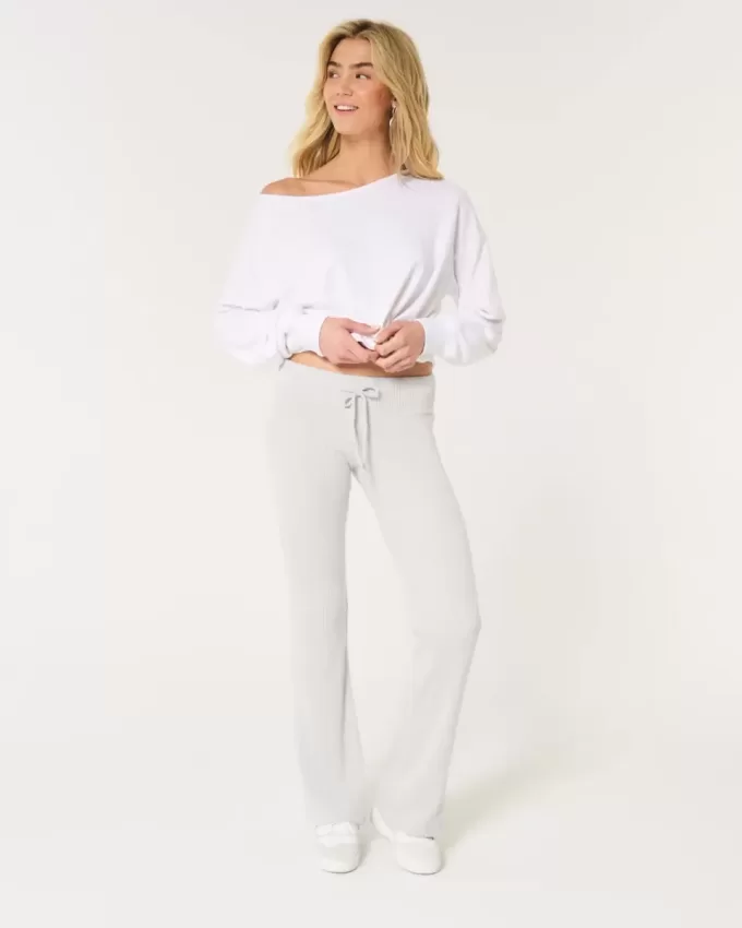 Cozy Ribbed Flare Pants