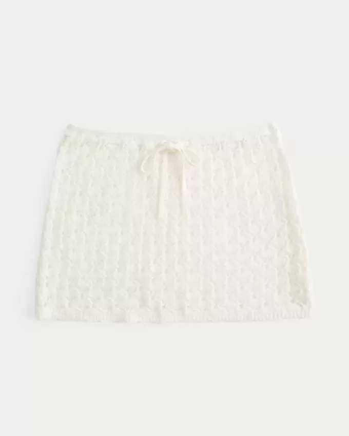 Crochet-Style Pull-On Cover Up Skirt Crochet-Style Pull-On Cover Up Skirt