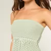 Crochet-Style Strapless Sweater Tube Top Crochet-Style Strapless Sweater Tube Top