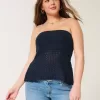 Crochet-Style Sweater Tube Top Crochet-Style Sweater Tube Top