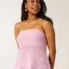 Crochet-Style Sweater Tube Top Crochet-Style Sweater Tube Top