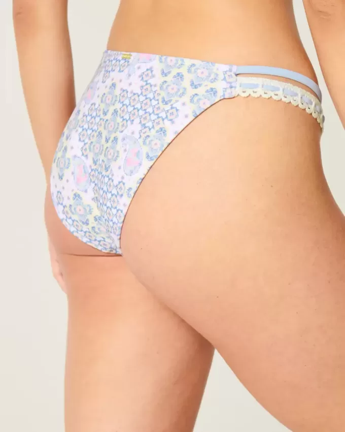 Crochet-Style Trim Double-Strap Cheeky Bikini Bottom Crochet-Style Trim Double-Strap Cheeky Bikini Bottom