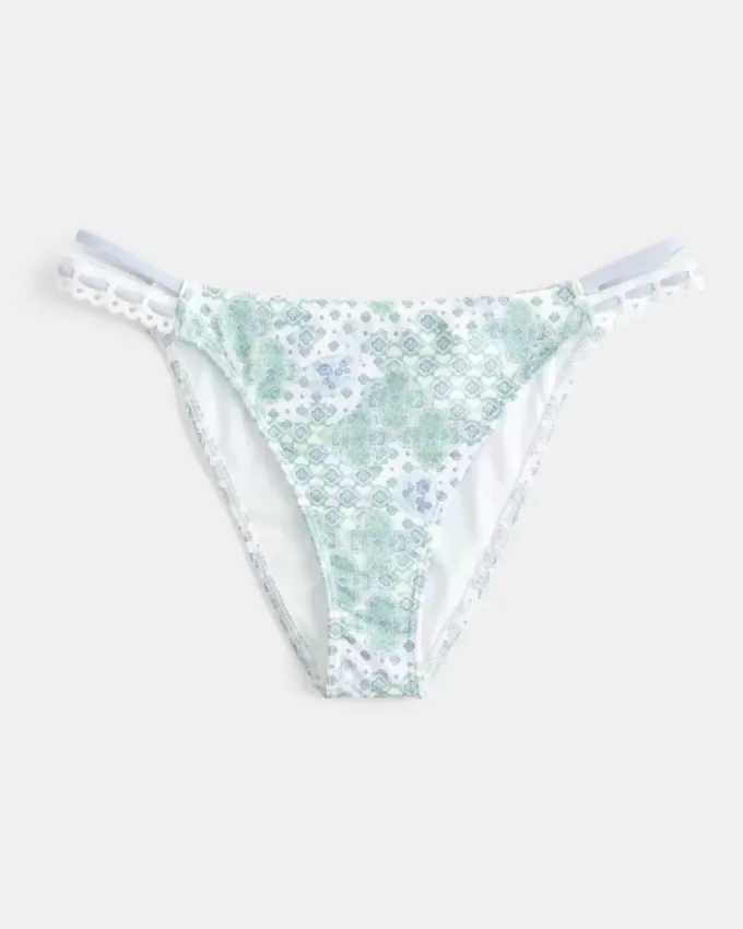 Crochet-Style Trim Double-Strap Cheeky Bikini Bottom Crochet-Style Trim Double-Strap Cheeky Bikini Bottom