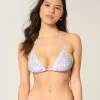Crochet-Style Trim Halter Triangle Bikini Top Crochet-Style Trim Halter Triangle Bikini Top