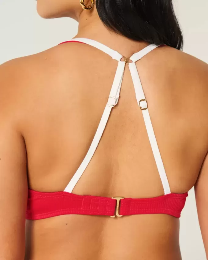 Curvy High Apex Ribbed Underwire Bikini Top Curvy High Apex Ribbed Underwire Bikini Top