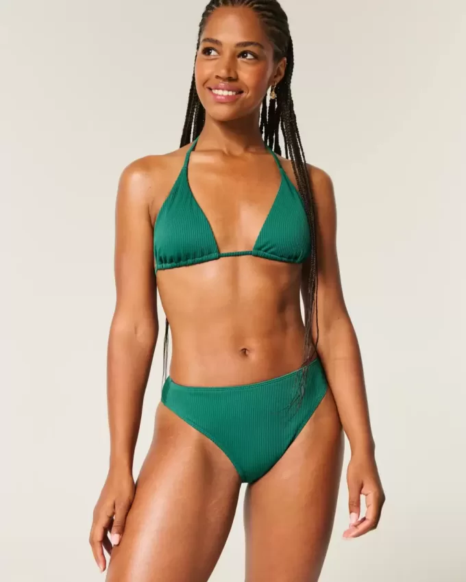 Curvy High-Leg High-Waist Ribbed Cheeky Bikini Bottom Curvy High-Leg High-Waist Ribbed Cheeky Bikini Bottom