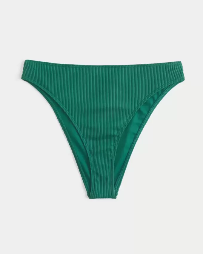 Curvy High-Leg High-Waist Ribbed Cheeky Bikini Bottom Curvy High-Leg High-Waist Ribbed Cheeky Bikini Bottom