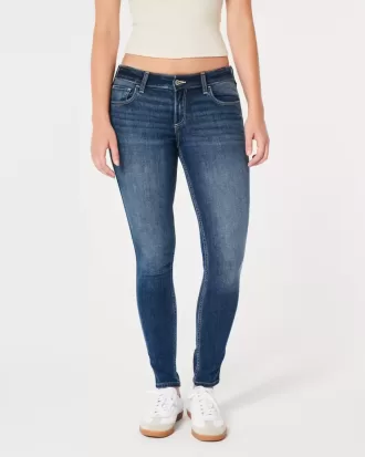 Curvy Low-Rise Dark Wash Super Skinny Jeans