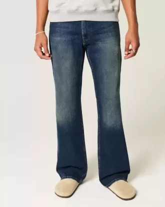 Dark Wash Relaxed Bootcut Jeans