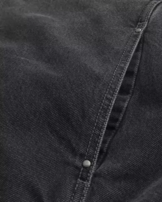 Denim Zip-Up Skater Jacket